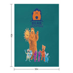 Family Bear in The Big Blue House104 Compact Throw Blanket