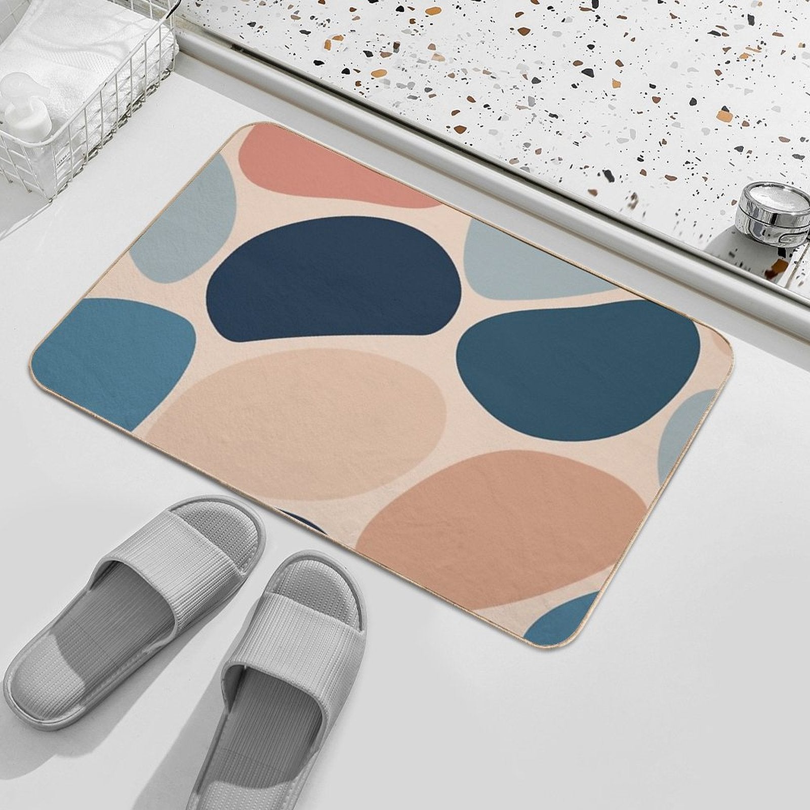 Spots Abstract Pattern  Dirt-Trapping Bath Mat