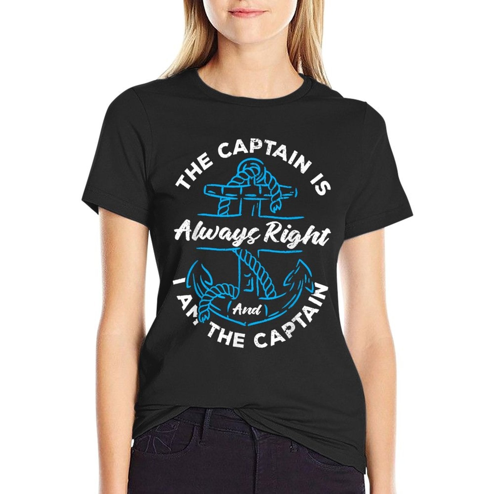 The Captain Is Always Right And I Am Captain  Heathered Texture T-Shirt