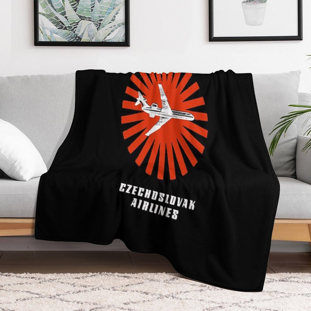 CZECHOSLOVAK AIRLINES - LOGO Anti-pilling Throw Blanket