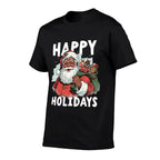 Happy Santa African American Christmas Holidays Black Pride Sweatshirt  Stretchy T-Shirt