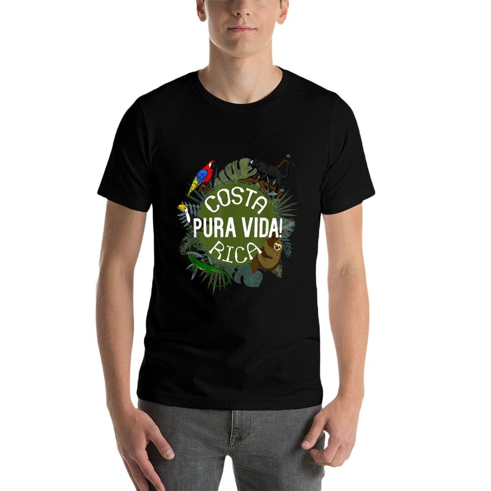 Pura Vida Costa Rica! Party Animals!  Rolled Sleeves T-Shirt