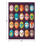 Smiley Faces - Cute Animal Faces Shrink-resistant Throw Blanket