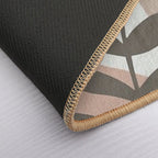 Modern Art Leaves Collection Pink & Taupes  Toxin-Free Bath Mat