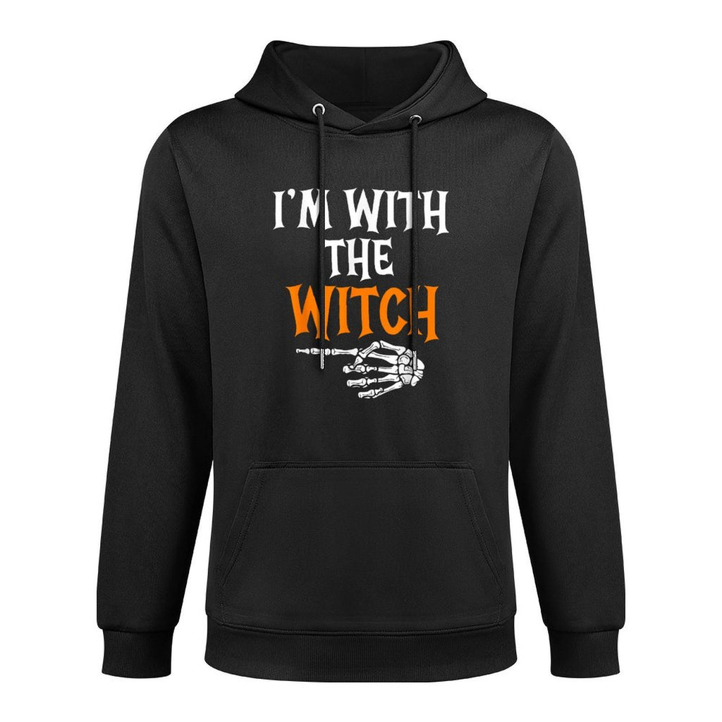 Im With The Witch Funny Couples Costume For Halloween Moisture-Wicking Hoodie