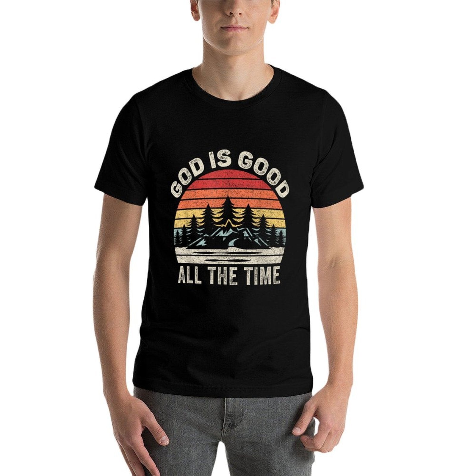 Vintage Retro God Is Good All The Time Christian  Soft T-Shirt