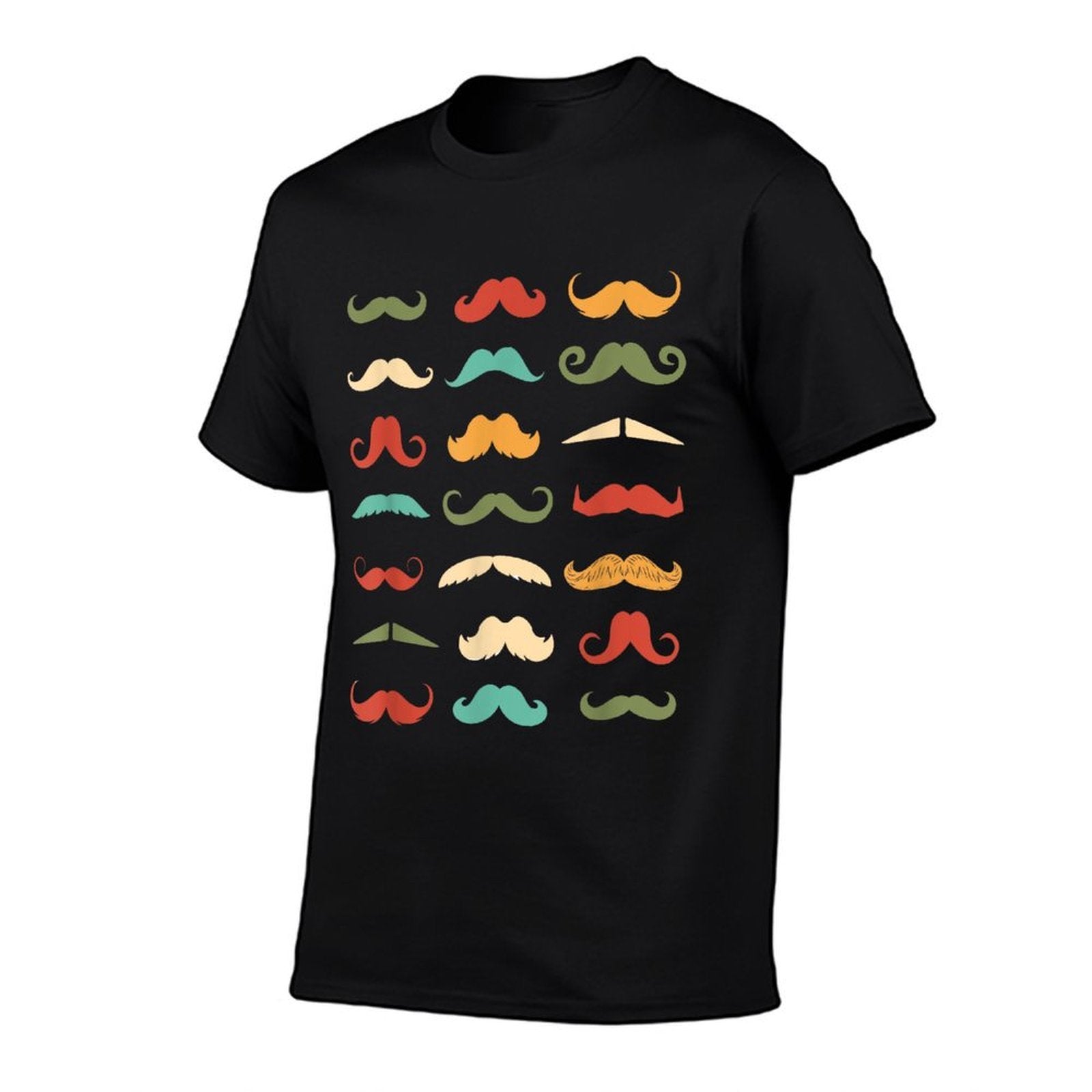 Funny Moustache Styles  Retro Hipster Moustache  Cotton T-Shirt