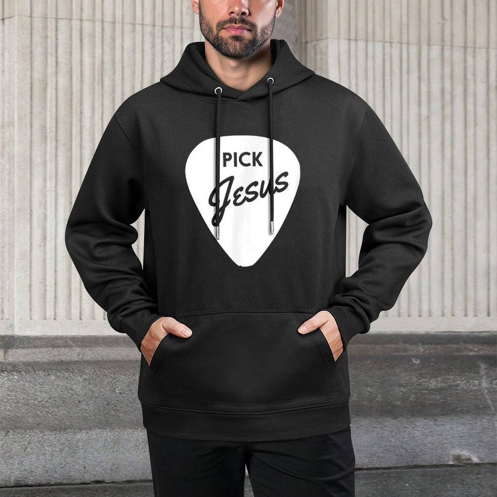 ChristianiTees Guitar Pick Jesus Shape Retention Hoodie