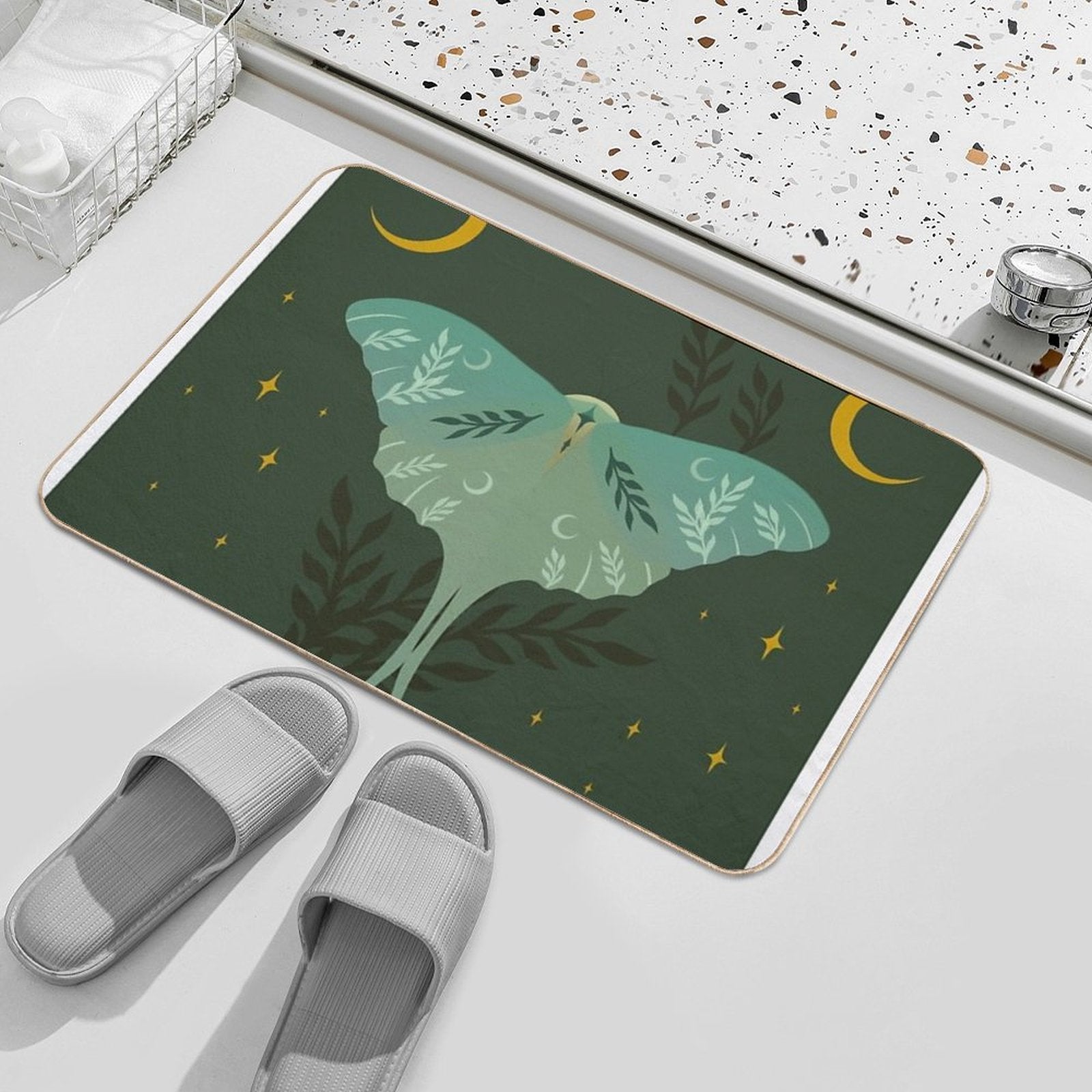Moth And Moon  Pet-Safe Bath Mat