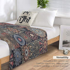 Dazzling Style Red And Golden Stars Pattern Easy Care Throw Blanket