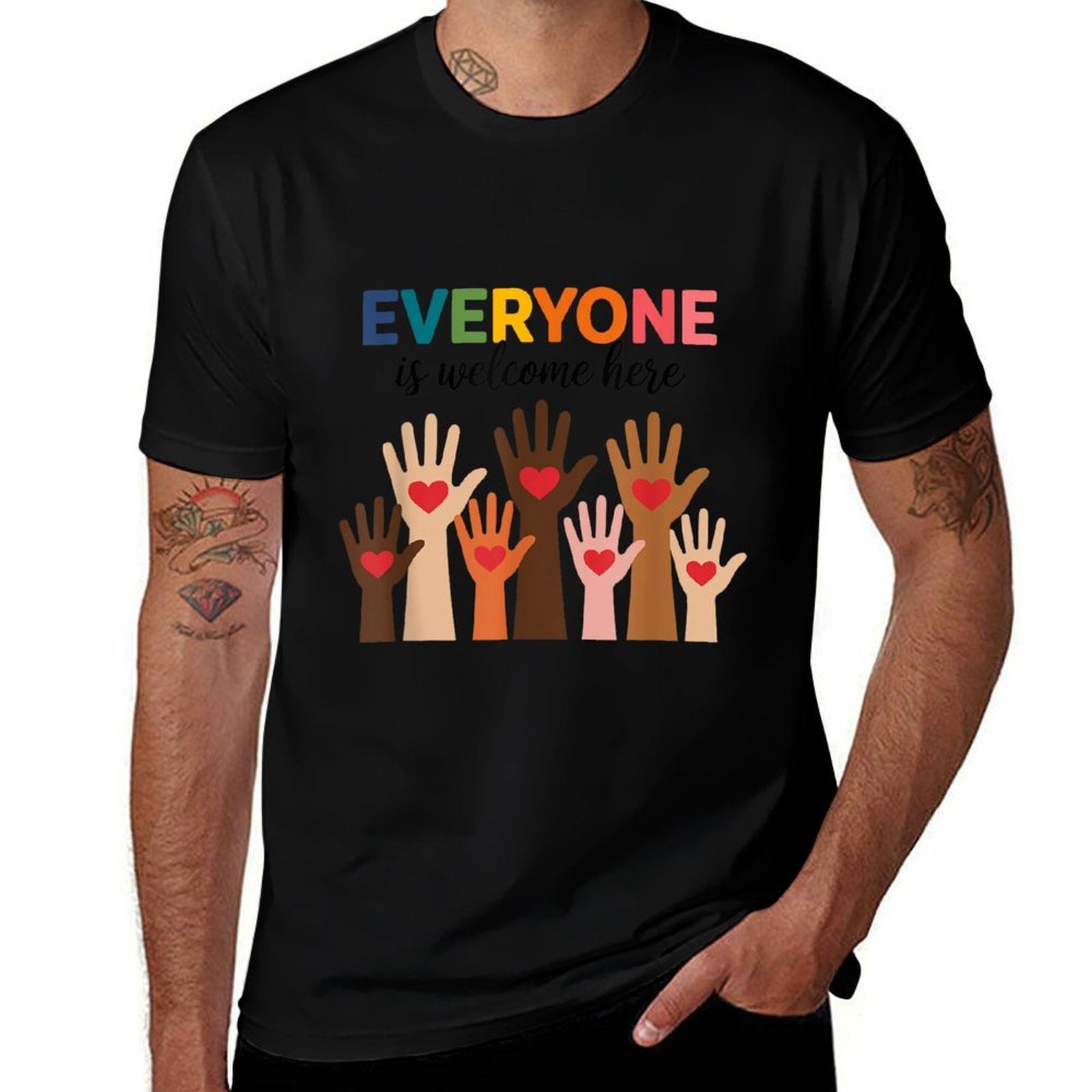 Everyone Is Welcome Here  Odor-resistant T-Shirt