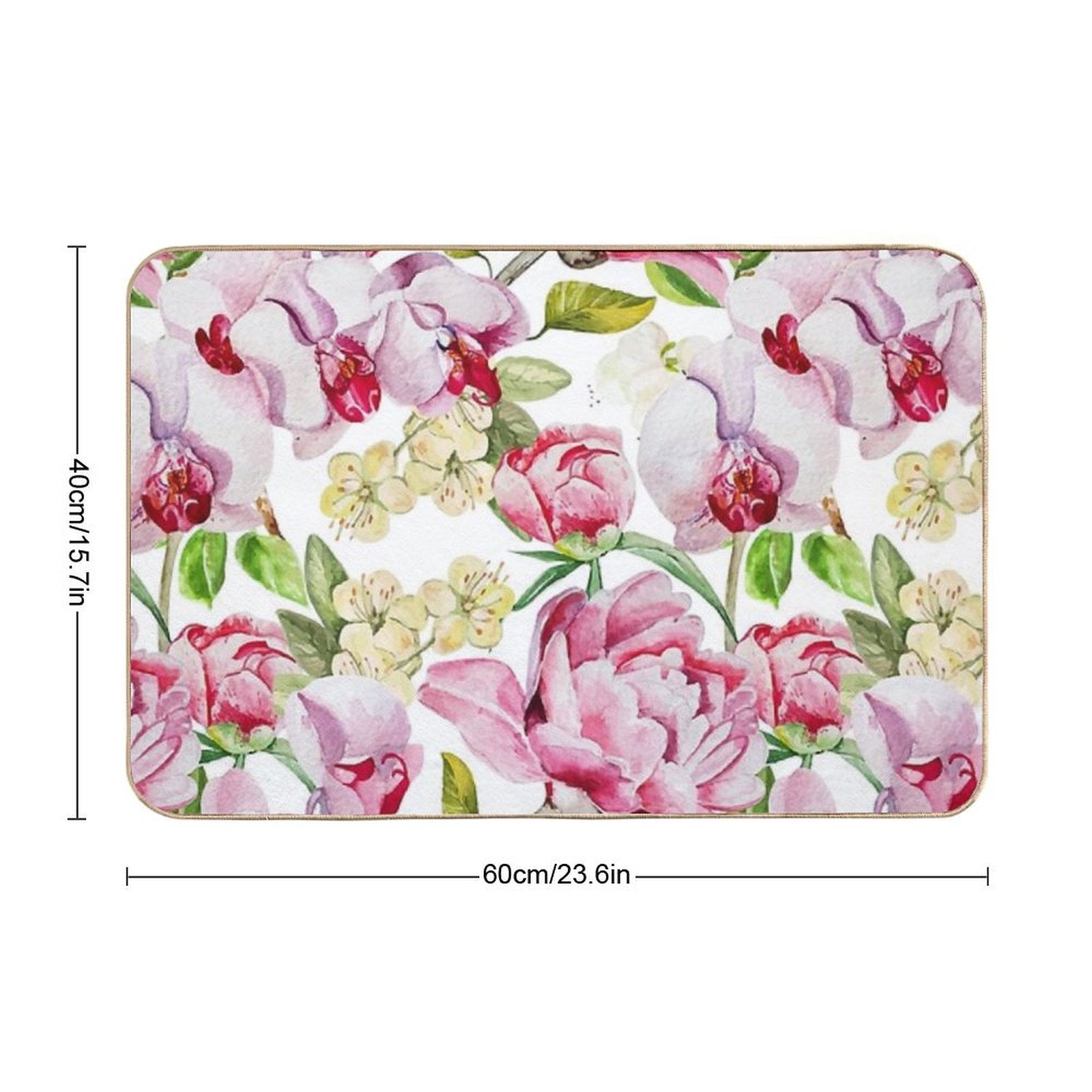 Floral Pattern  Odorless Bath Mat