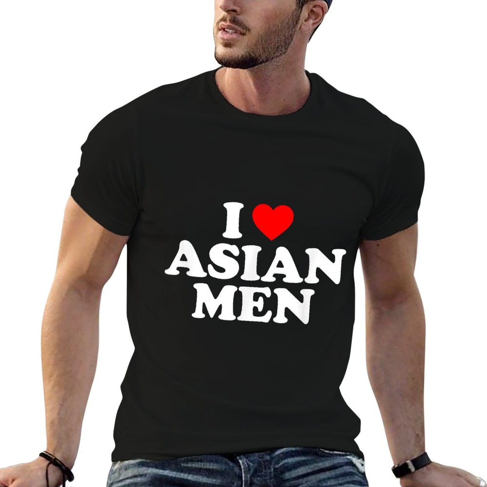 I Love Asian Men  Easy-care T-Shirt