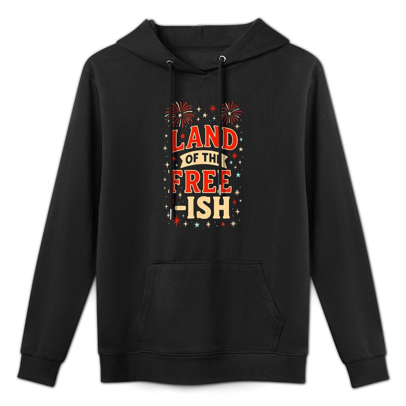 Anti-MAGA  Land of The Free-ish  July 4th Fireworks Art All-Day Comfort Hoodie