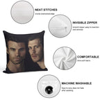 Elijah And Klaus Soft Fade-Resistant Throw Pillow
