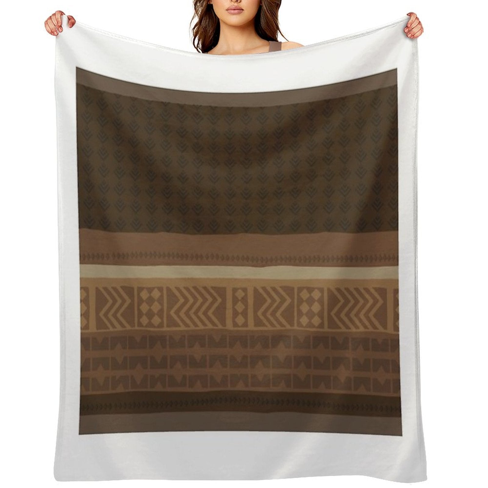 Decorative Ethnic Shrink-resistant Throw Blanket