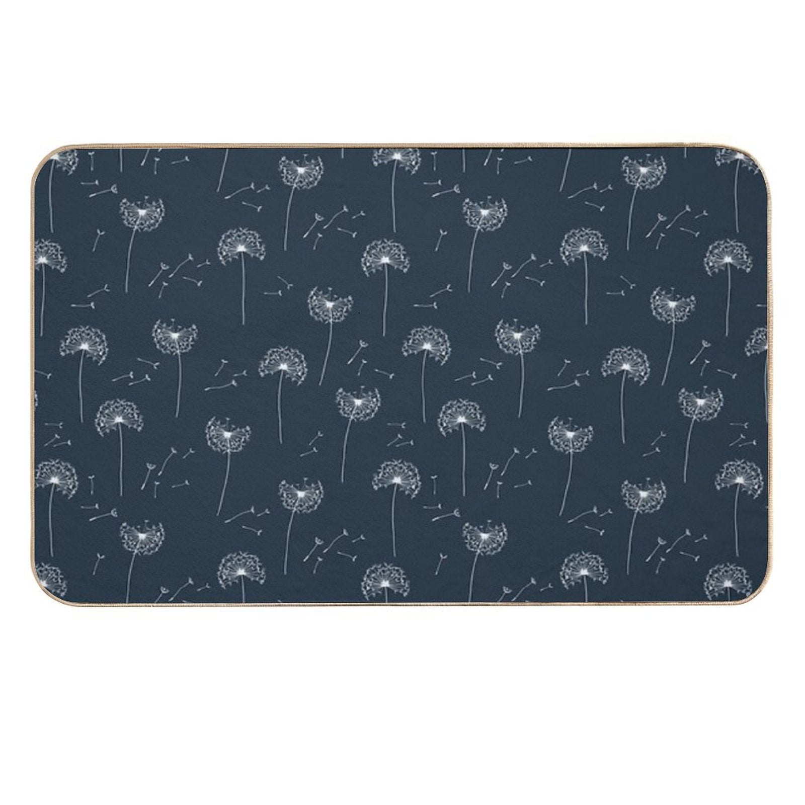 Floral Pattern of Dandelions  Odorless Bath Mat
