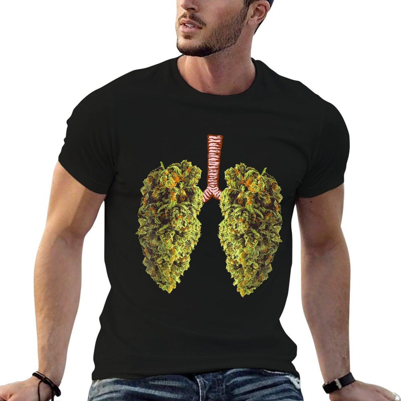 Funny Weed Lung Marijuana Bud - THC Lung  Versatile T-Shirt