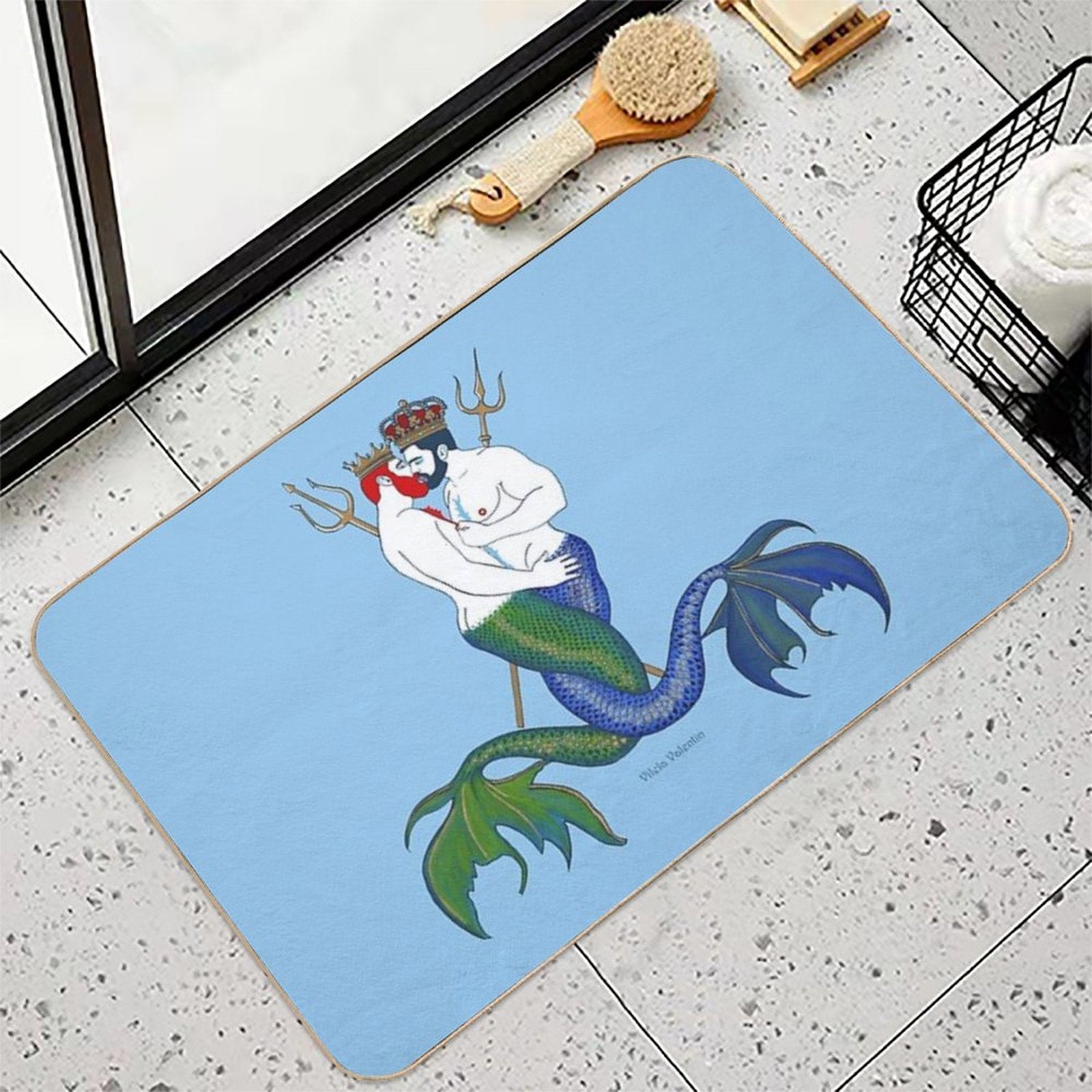 Indischer Und Pazifischer Ozean  Easy Maintenance Bath Mat