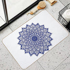 Purple Floral Mandala Art  Long-Lasting Bath Mat