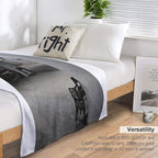 The Waiting Corner – Liminal Bench Scene at Night Machine-washable Throw Blanket