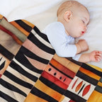 Etchnic Scandinavian Pattern - Watercolor Painting - Abstract Tribal Ethnic Traditional Pattern - Black Stripes - Terracotta & E Comfort Throw Blanket