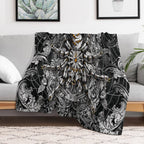 Spider Silver Black Eco-conscious Throw Blanket
