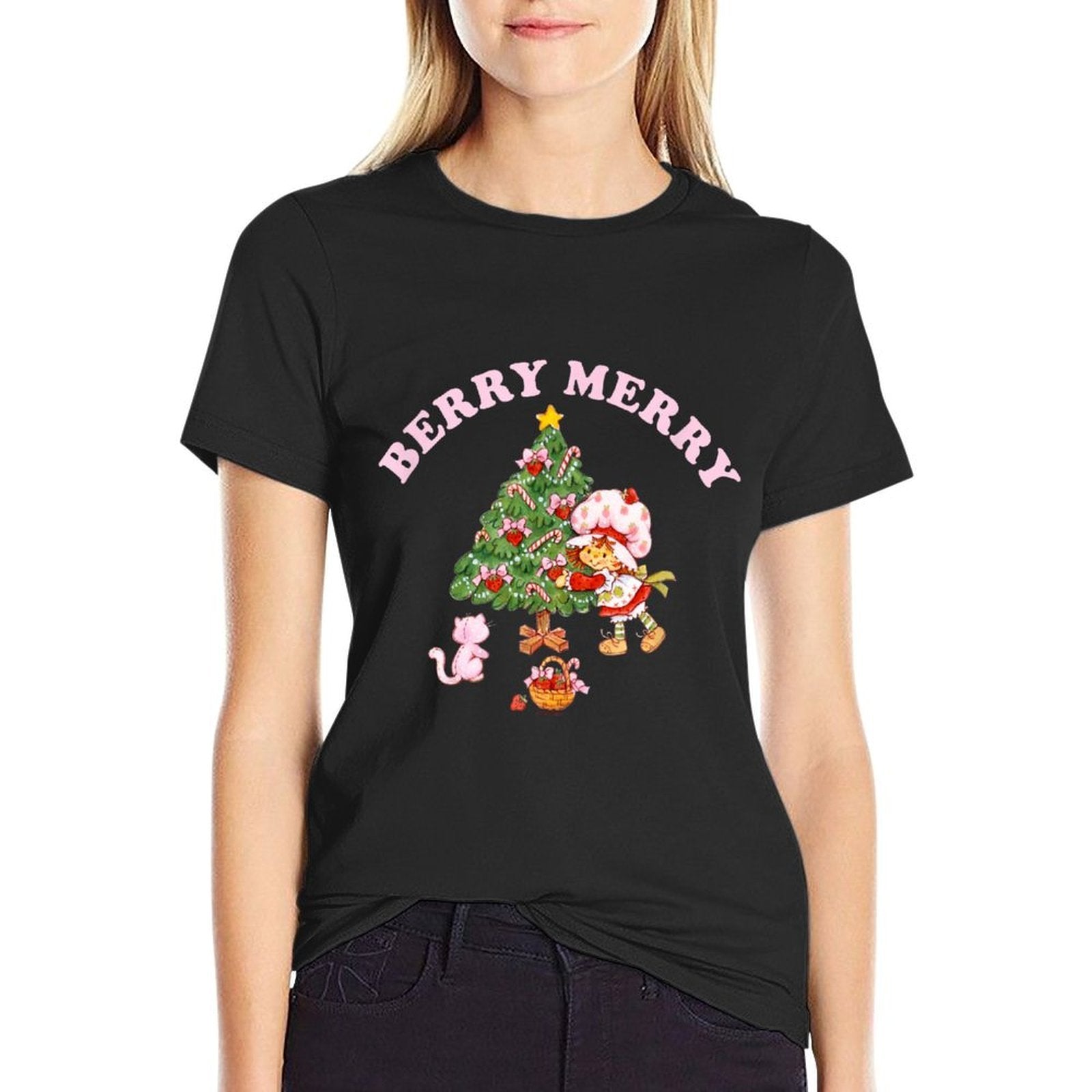 Strawberry Shortcake Christmas Berry Merry Decorating Tree  Durable T-Shirt
