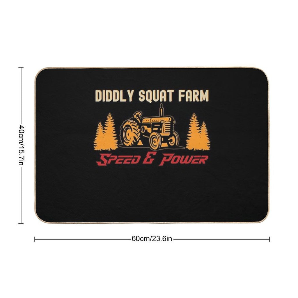 Diddly Squat Farm Speed And Power Tractor Lover ,Retro Vintage Tractor Farming  Rapid-Drying Bath Mat
