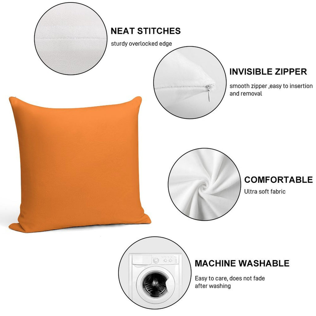 Papaya Soft Washable Throw Pillow