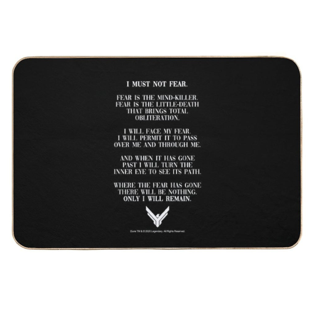Litany Against Fear Dune 2020 Quote Durable Bath Mat