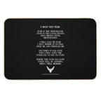 Litany Against Fear Dune 2020 Quote Durable Bath Mat