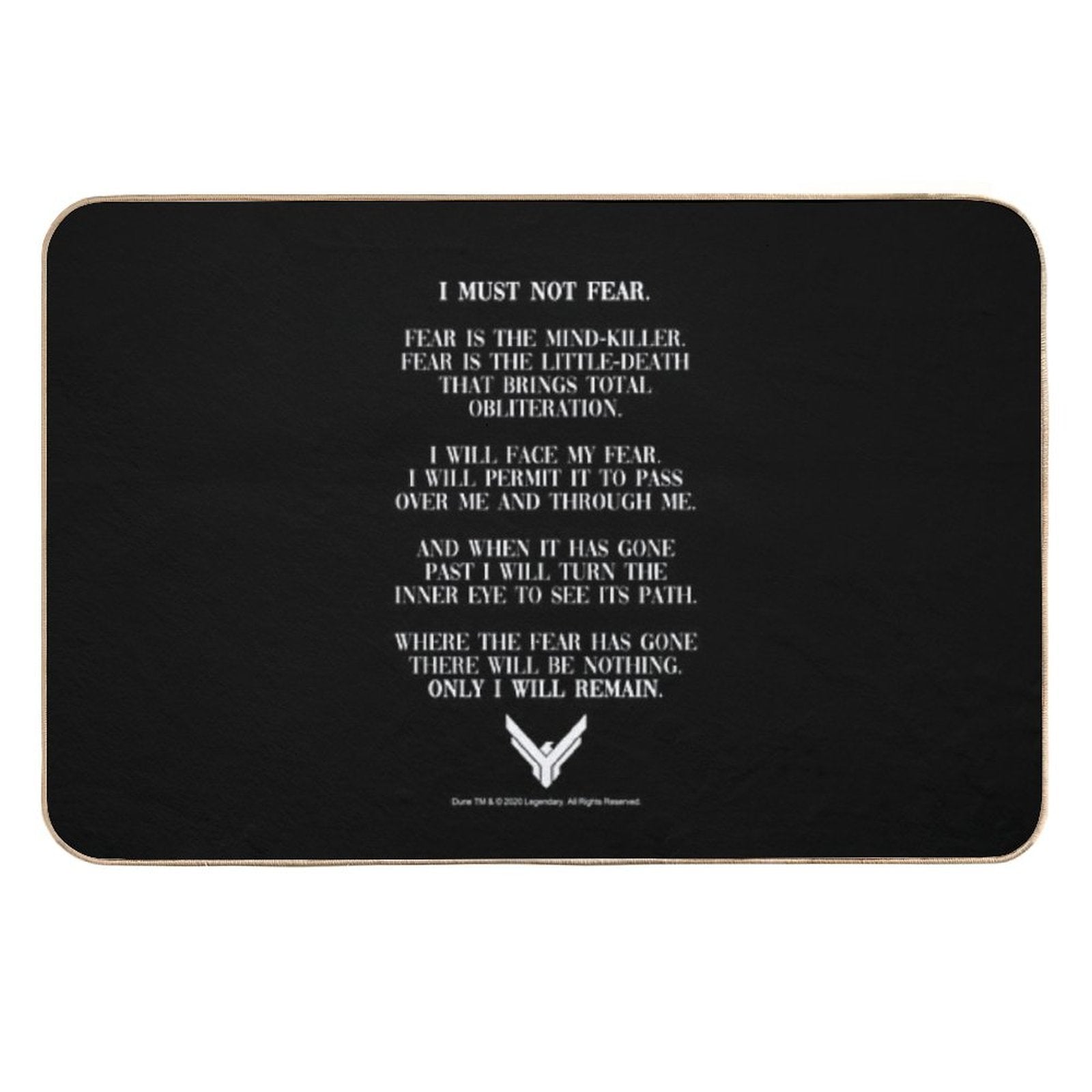Litany Against Fear Dune 2020 Quote Durable Bath Mat