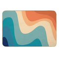 Retro Summer Swirl Wave #1 #minimal #decor #art  Rapid-Drying Bath Mat