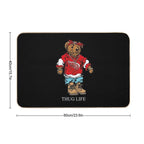 Thug Life Bear White  Easy Maintenance Bath Mat