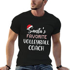 Santas Favorite Volleyball Coach Pajama Christmas Funny  Breathable T-Shirt