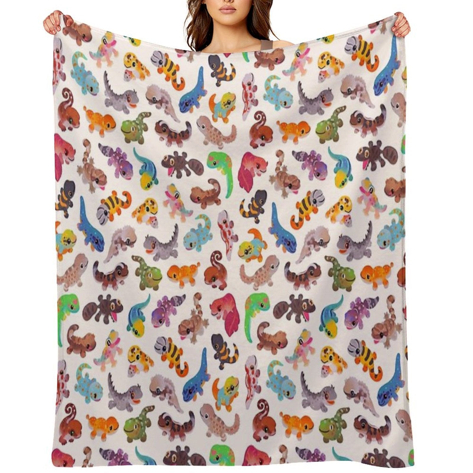 Gecko - Bright Eco-conscious Throw Blanket