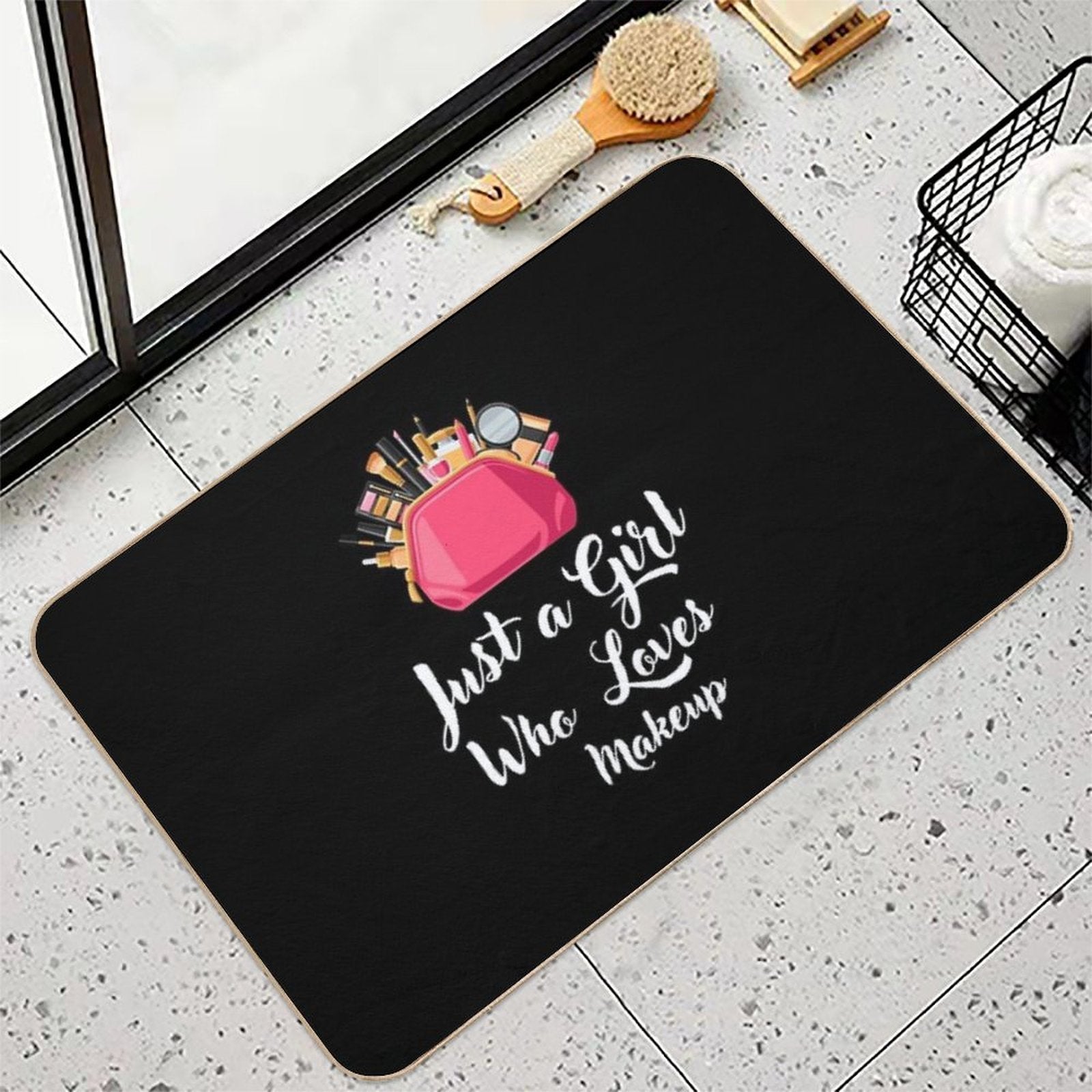 Just A Girl Who Loves Makeup  Fade-Resistant Bath Mat