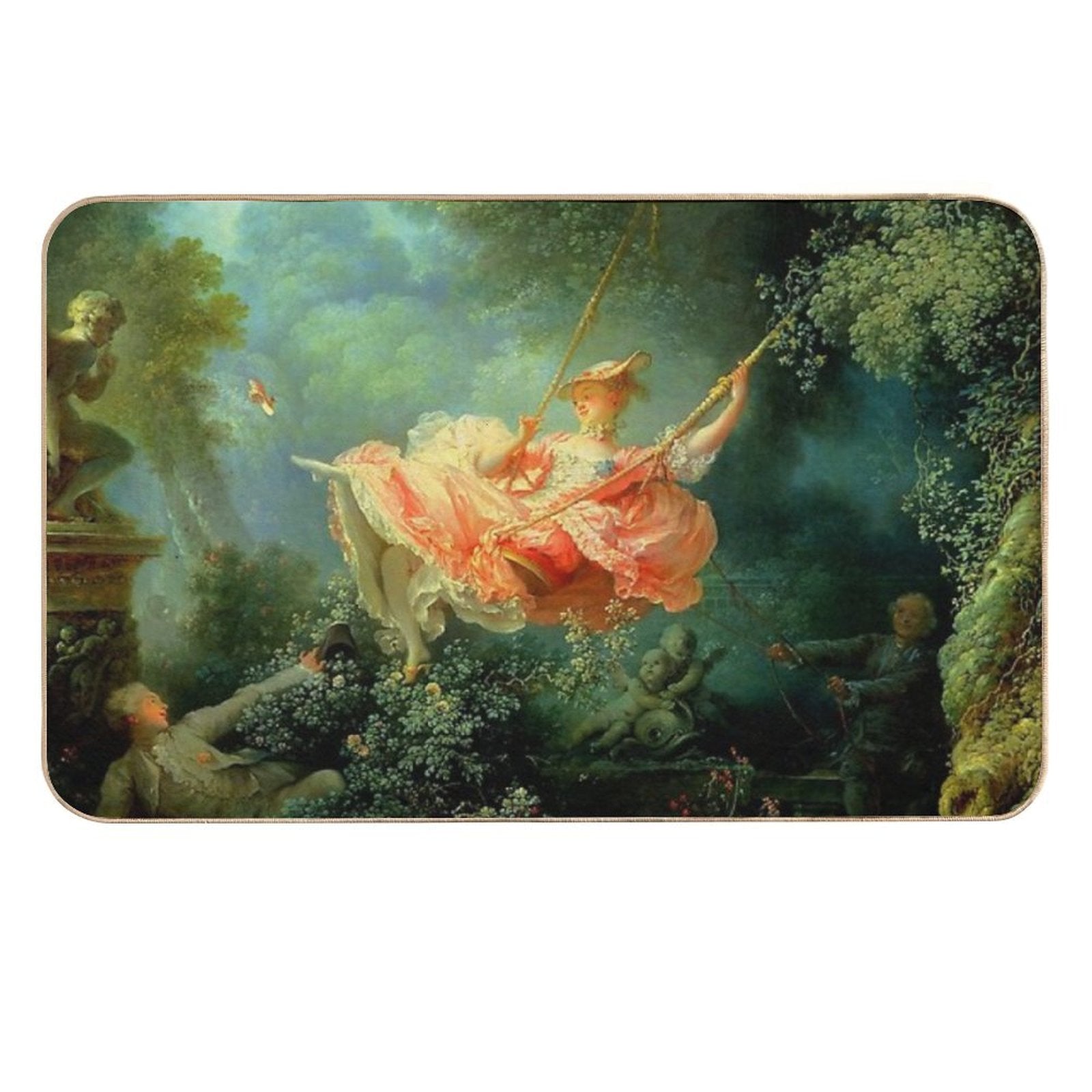 Jean-Honoré Fragonard The Swing (L'Escarpolette)(The Happy Accidents of The Swing)  Anti-Trip Bath Mat