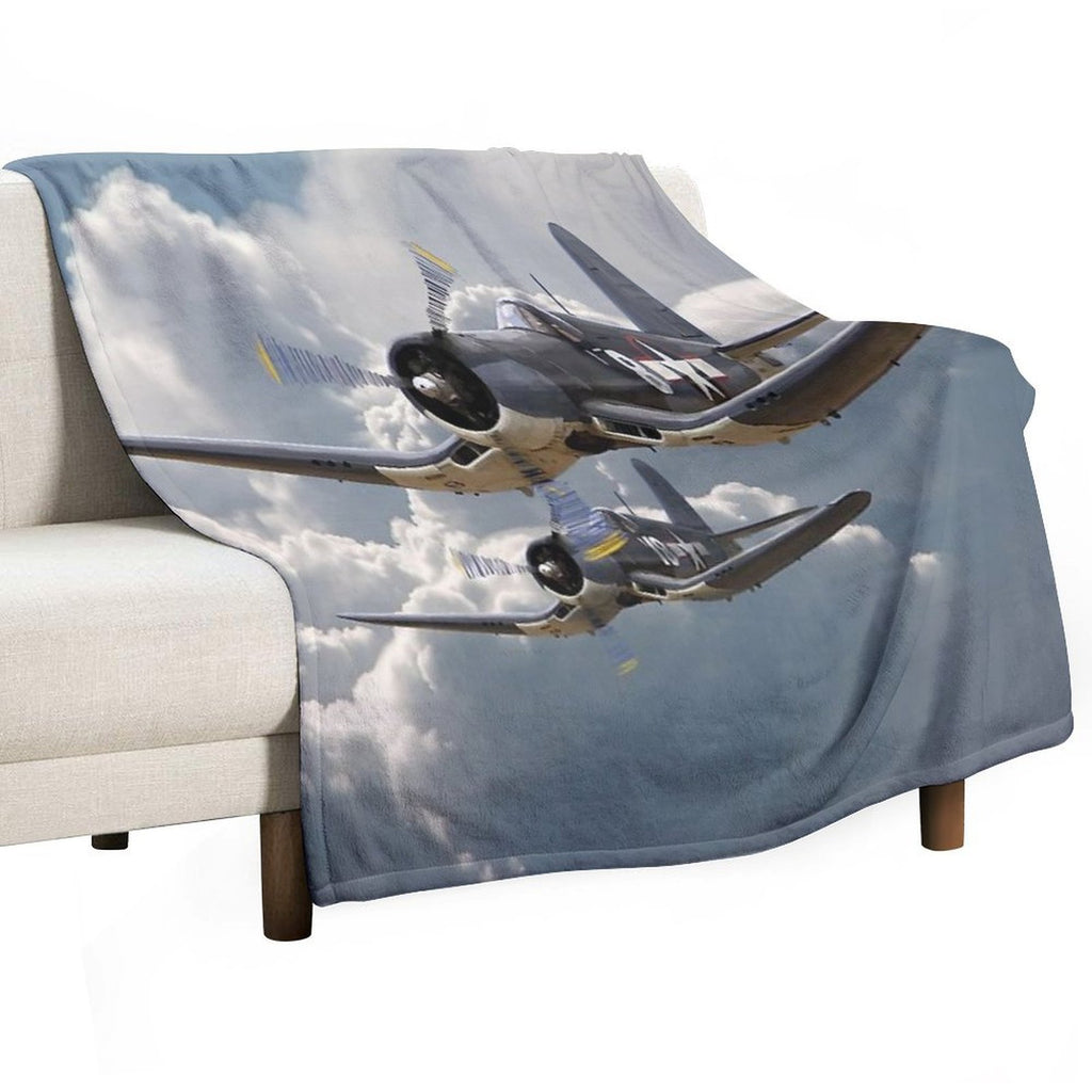 F4U Corsair Plush Throw Blanket