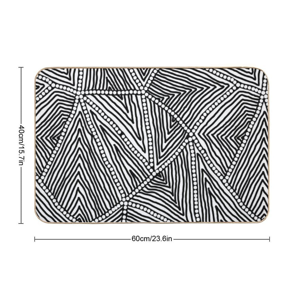 Authentic Aboriginal Art  Dirt-Trapping Bath Mat