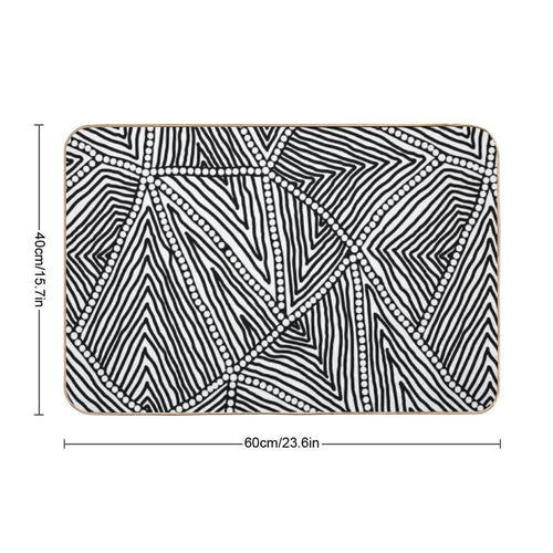 Authentic Aboriginal Art  Dirt-Trapping Bath Mat