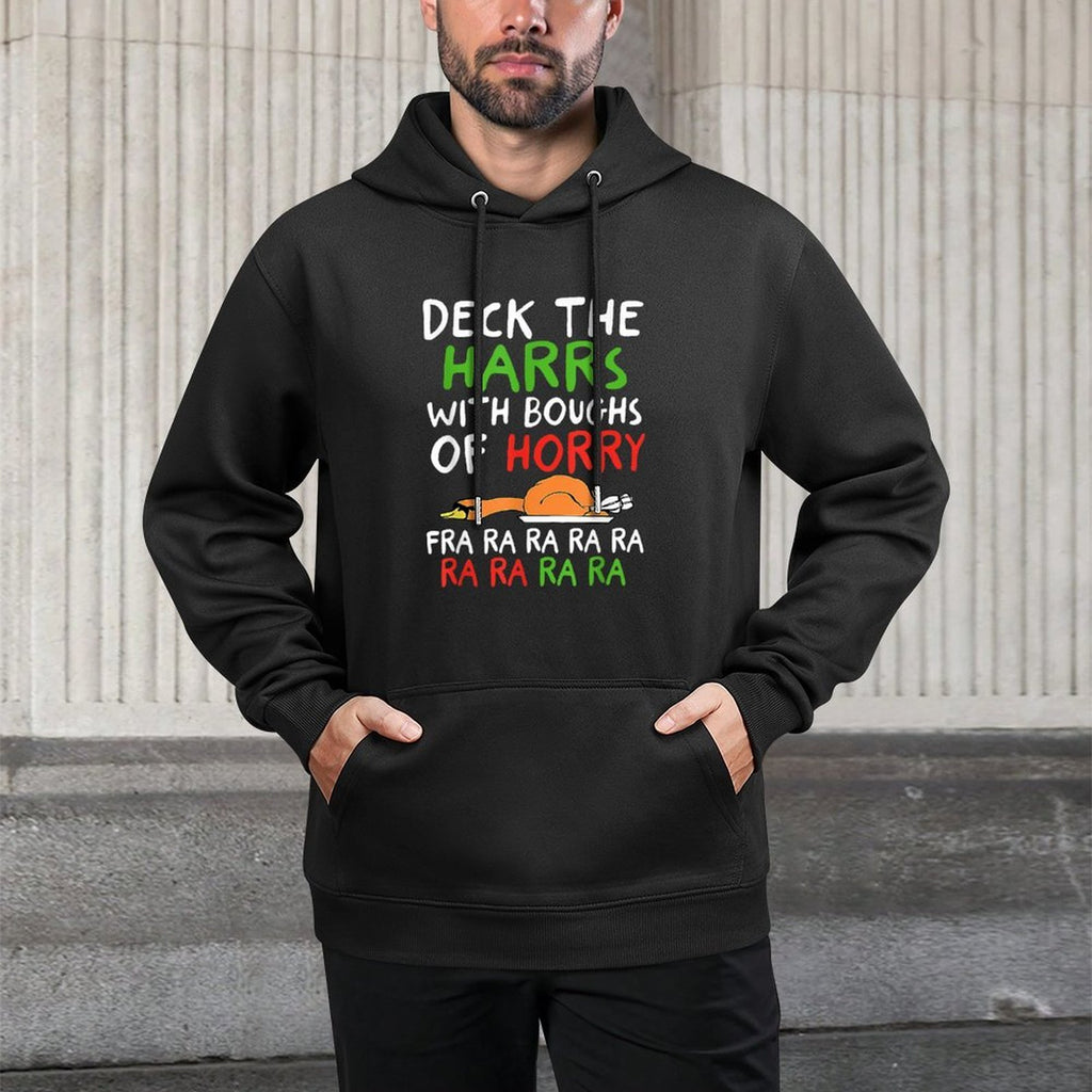 Deck The Harrs With Boughs Of Horry Fra Ra Ra Ra Goose Xmas Shape Retention Hoodie