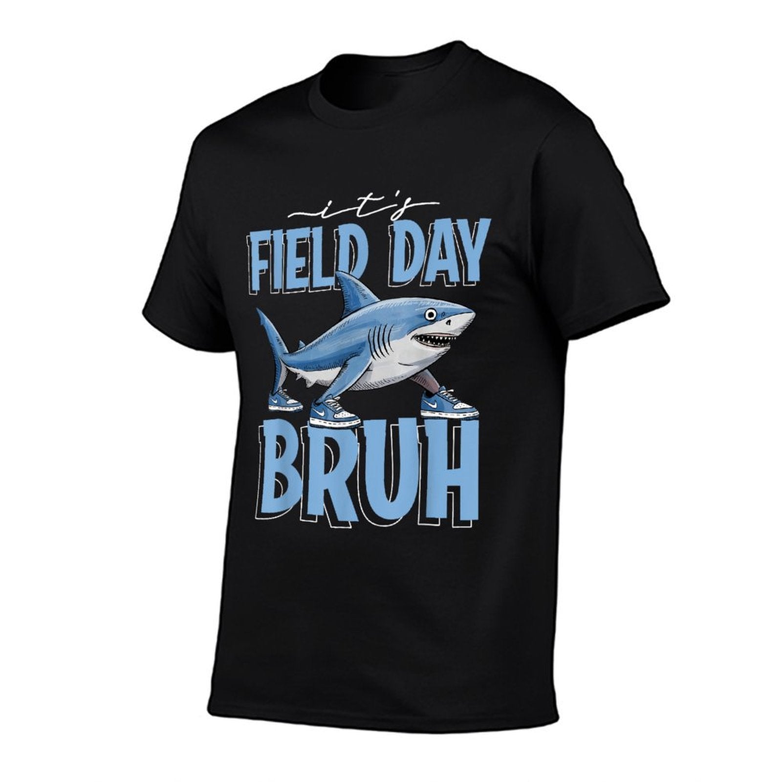 Its Field Day Bruh Funny Kids Shark Meme Wear Sneakers  Stretchy T-Shirt