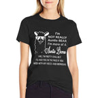 Funny LLama Saying Family Crazy Auntie  Vintage-inspired T-Shirt