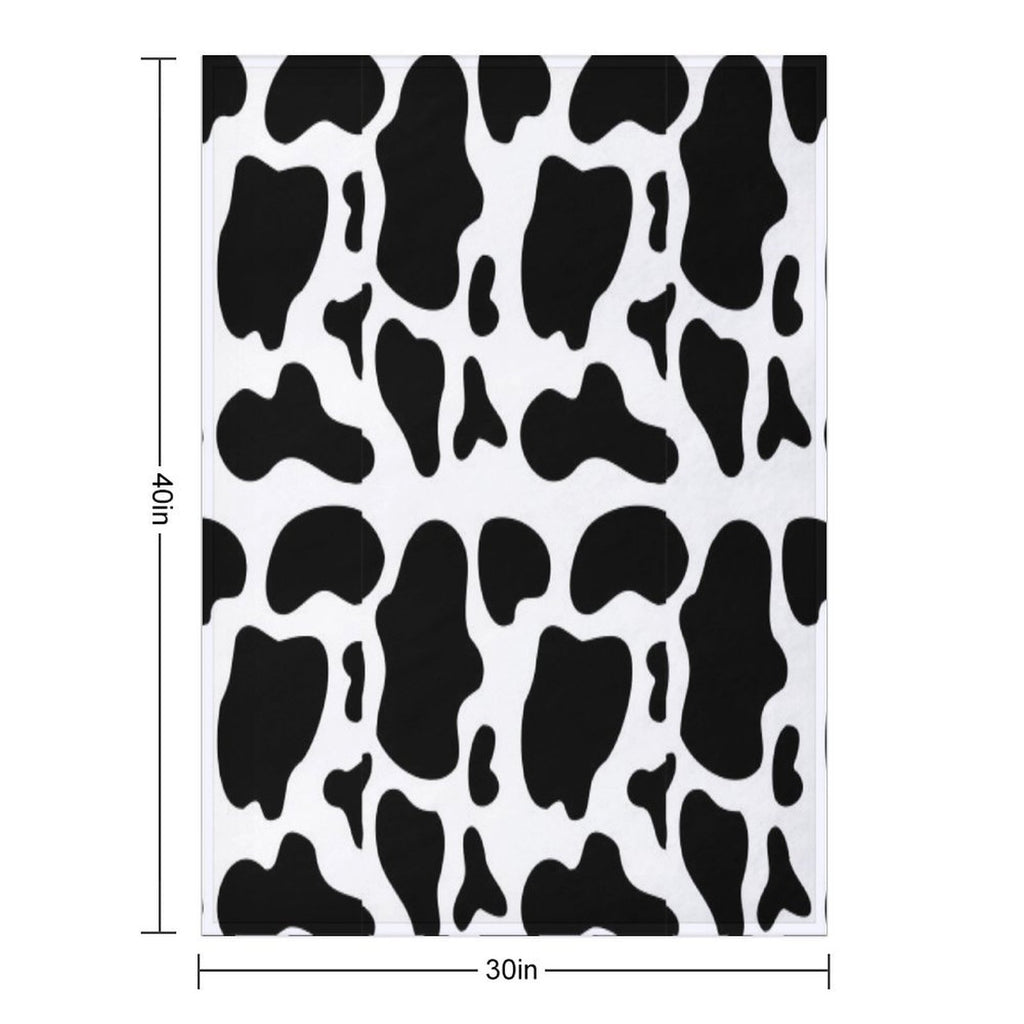 Black Cow Hand Drawn Pattern Multi-functional Throw Blanket