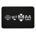 Kiss (Masks) White on Black  Anti-Trip Bath Mat