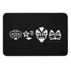 Kiss (Masks) White on Black  Anti-Trip Bath Mat