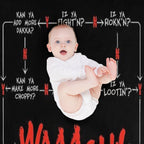 Ork WAAGH Decision Chart (Decishun Fingy!) Sustainable Throw Blanket