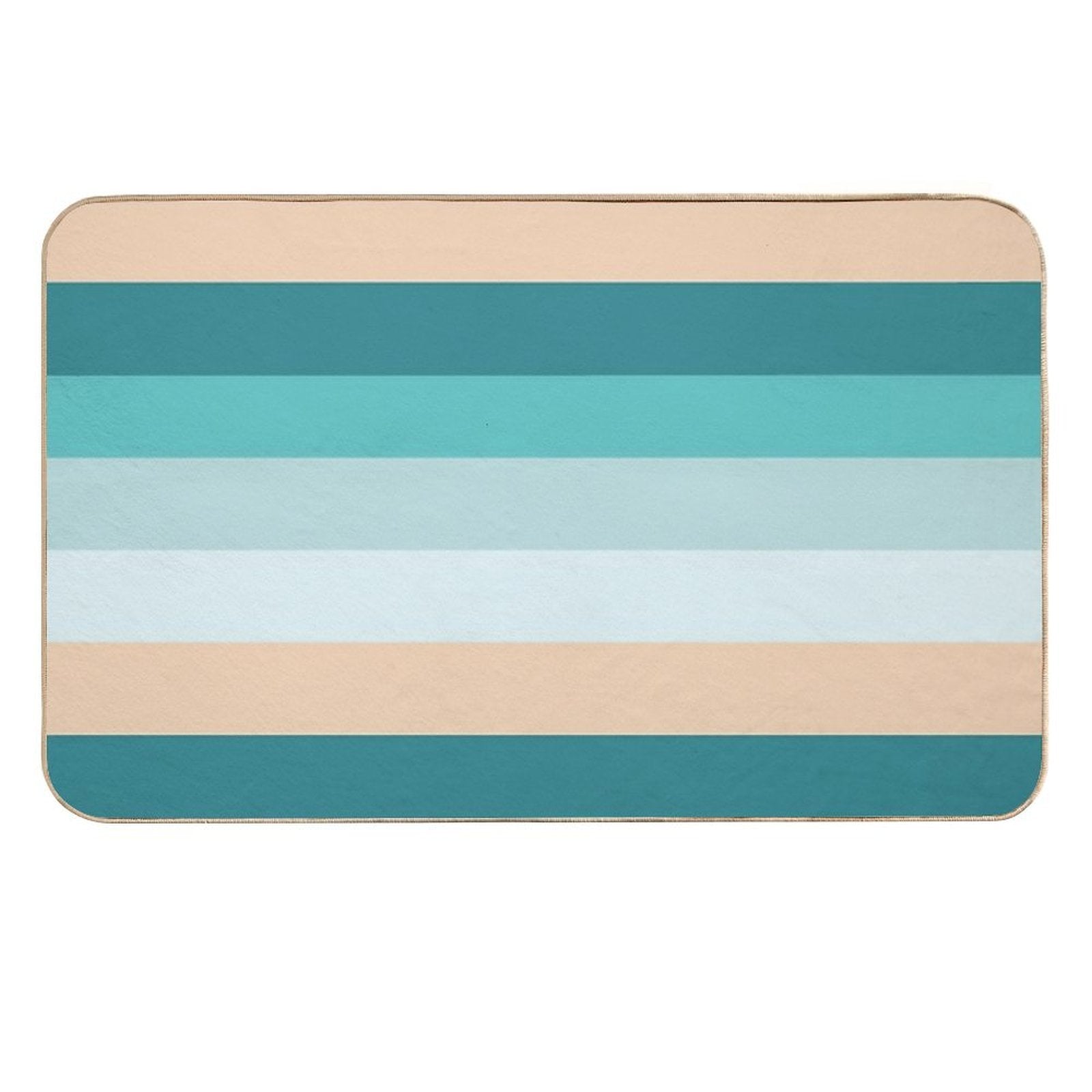 Beach Waves Color Palette, Blue Tones  Long-Lasting Bath Mat